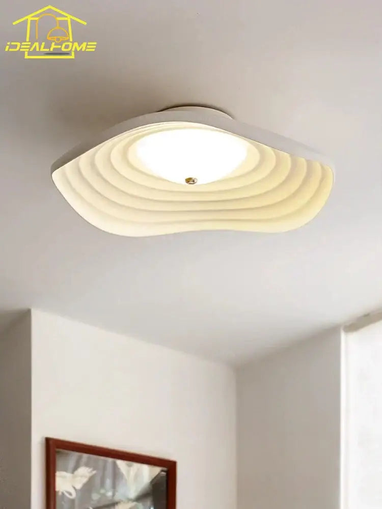 Modern white lotus leaf ceiling light for living room