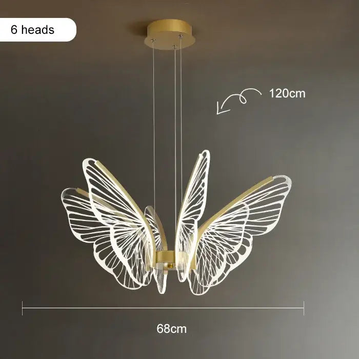 Modern gold lotus leaf chandelier living room pendant light