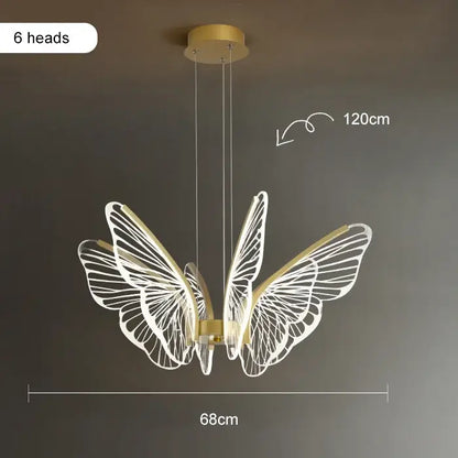Modern gold lotus leaf chandelier living room pendant light