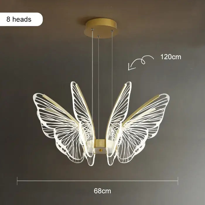 Modern gold lotus leaf chandelier living room pendant light