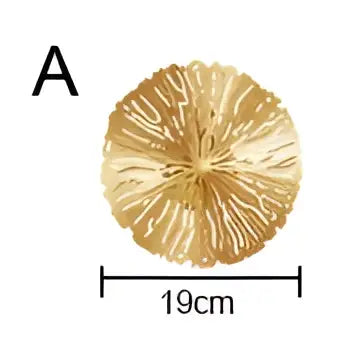 lotus leaf golden copper wall lamp bedroom art light