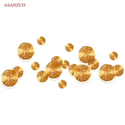 lotus leaf golden copper wall lamp bedroom art light