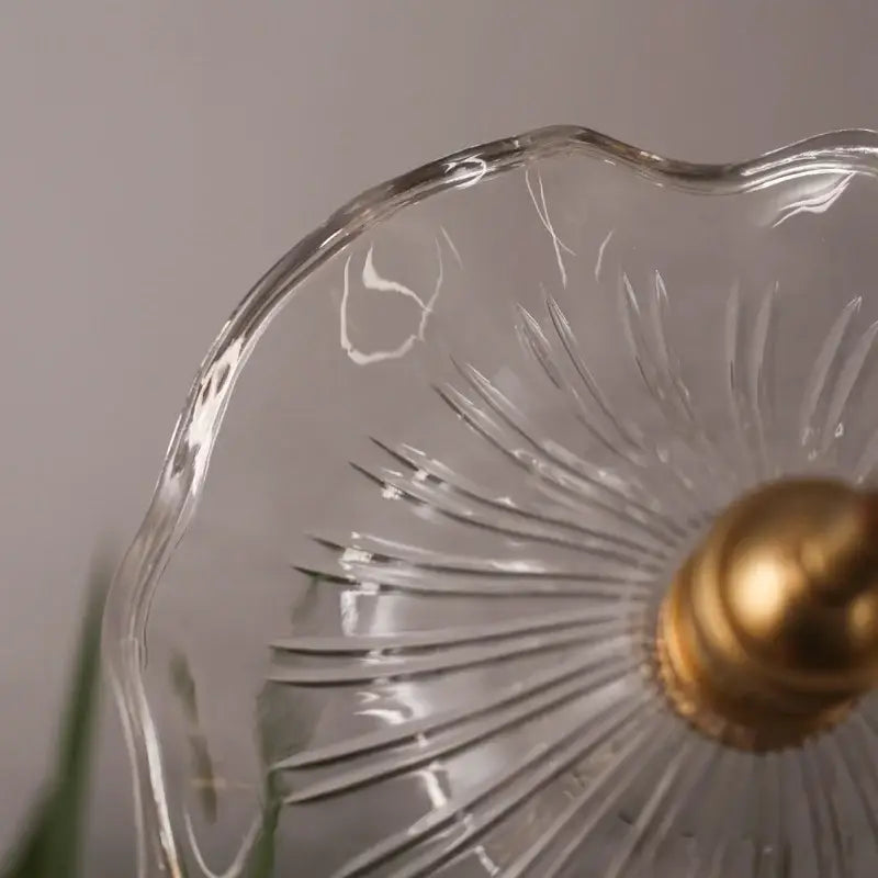 Japanese brass leaf glass led pendant light dining room
