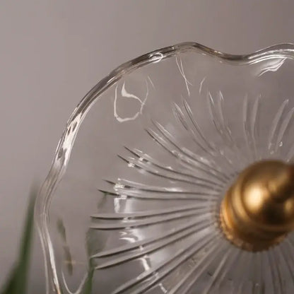 Japanese brass leaf glass led pendant light dining room