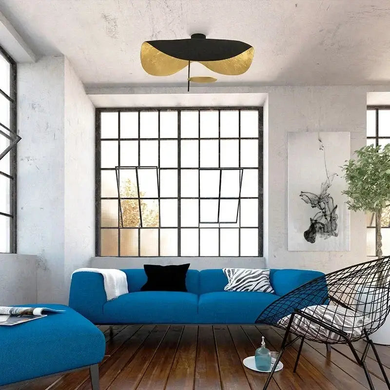 Modern white lotus leaf led ceiling chandelier bedroom light