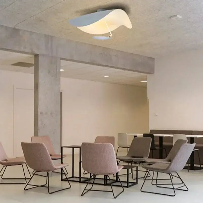 Modern white lotus leaf led ceiling chandelier bedroom light