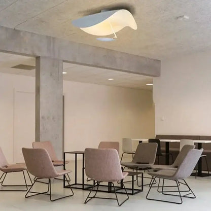 Modern white lotus leaf led ceiling chandelier bedroom light