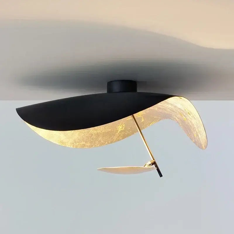 Modern white lotus leaf led ceiling chandelier bedroom light