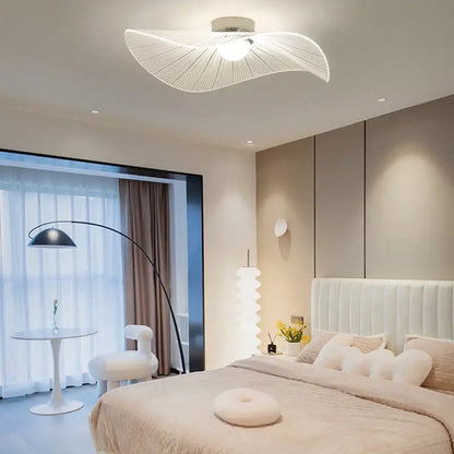 Modern minimalist white lotus leaf led chandelier living room pendant light