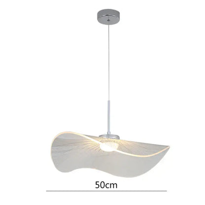 Modern minimalist white lotus leaf led chandelier living room pendant light