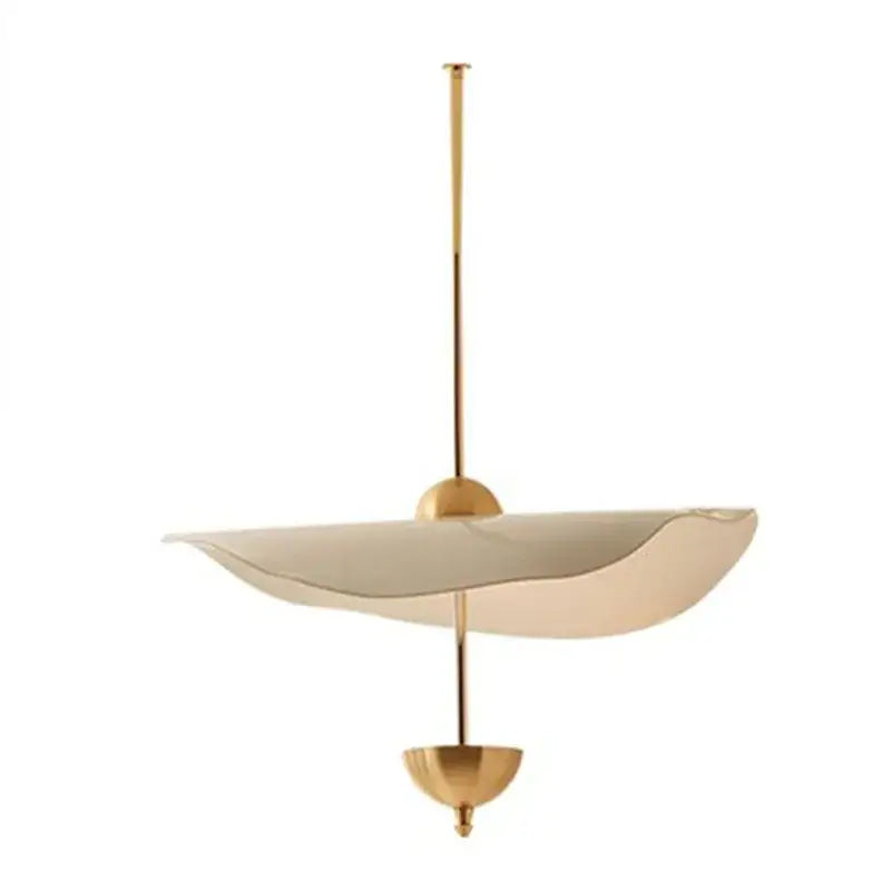 Modern lotus leaf pendant lamp gold and white dining room lighting