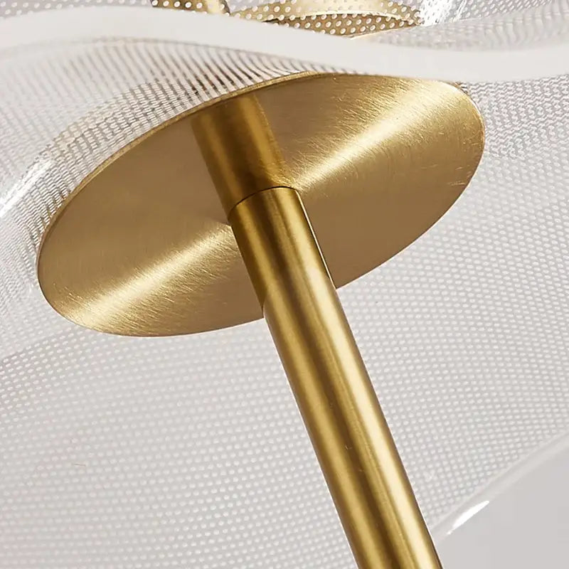 Modern gold lotus leaf pendant light for dining room