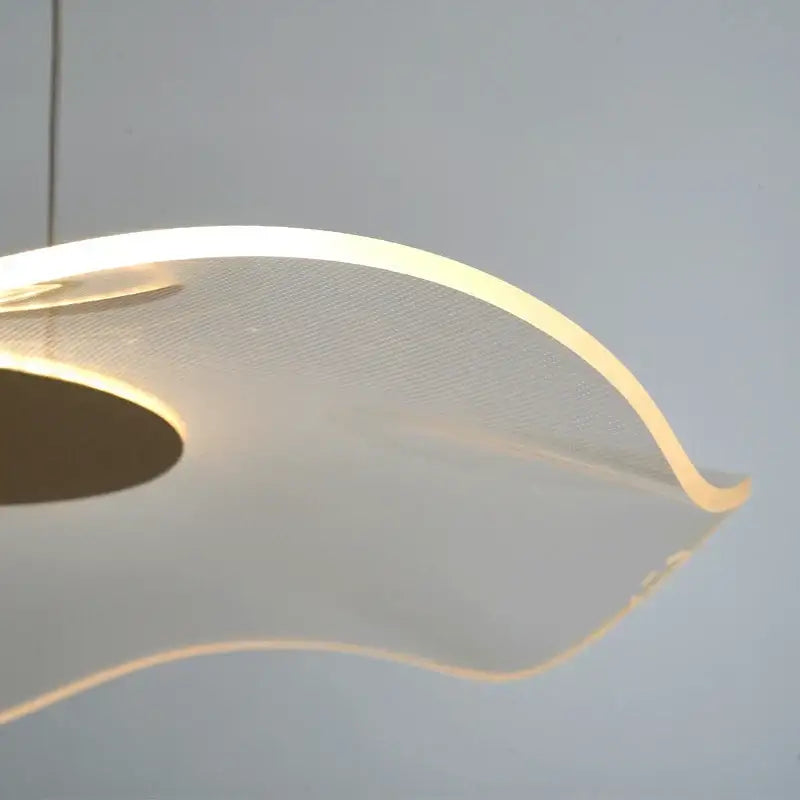 Modern white mesh lotus leaf pendant light for living room