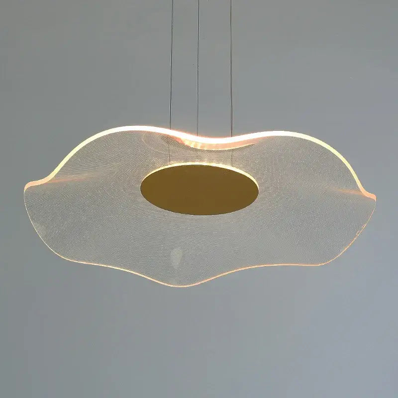 Modern white mesh lotus leaf pendant light for living room