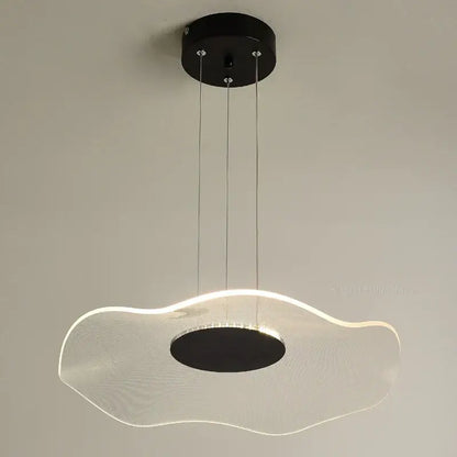 Modern white mesh lotus leaf pendant light for living room