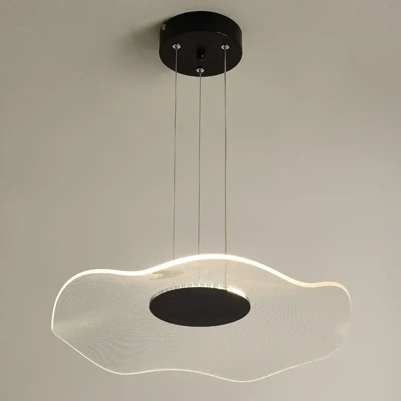 Modern white mesh lotus leaf pendant light for living room