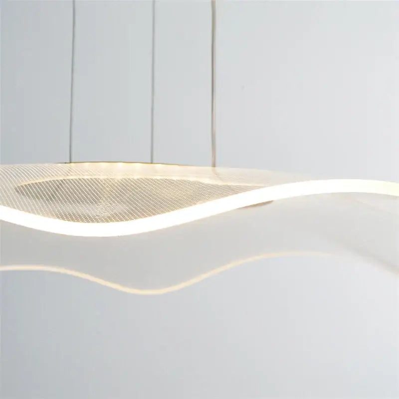 Modern white mesh lotus leaf pendant light for living room