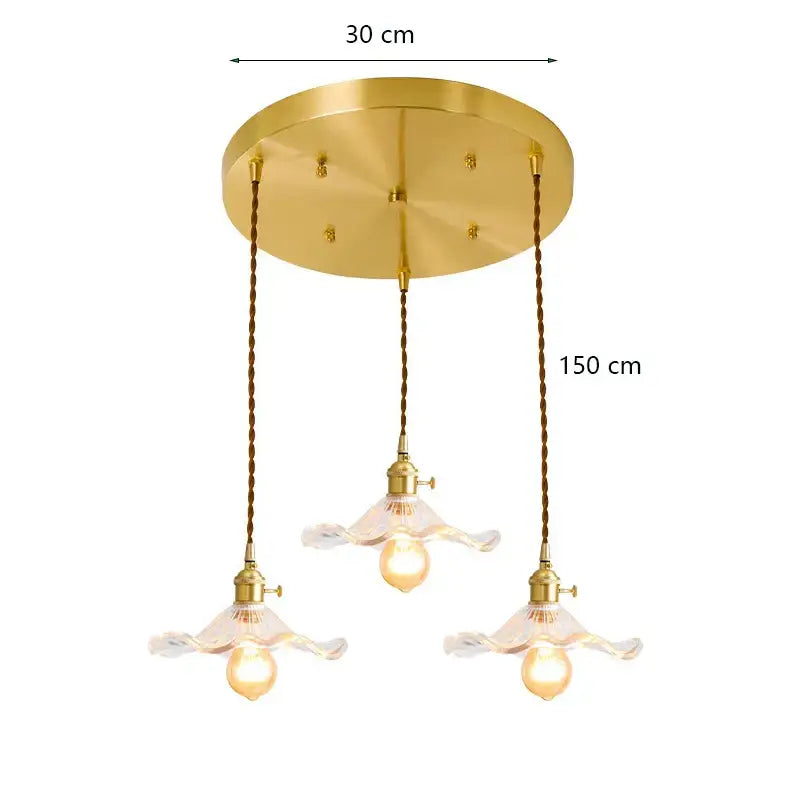 Modern green lotus leaf pendant light for dining room