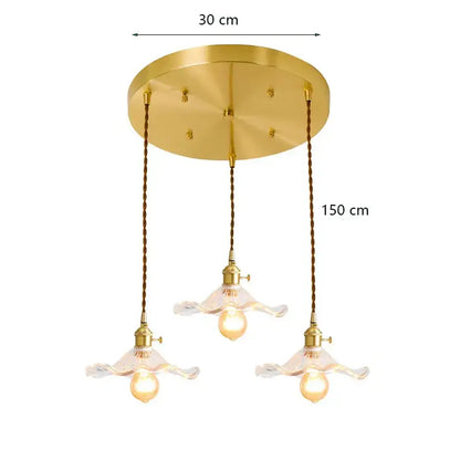 Modern green lotus leaf pendant light for dining room