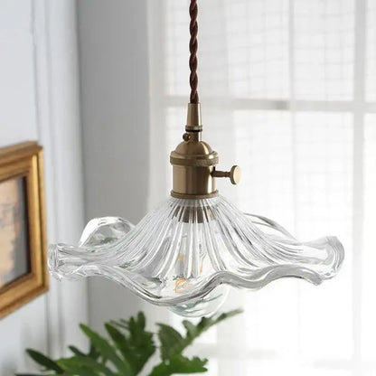 Modern green lotus leaf pendant light for dining room