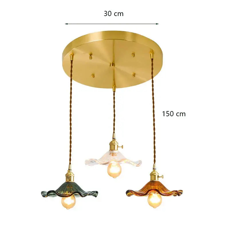 Modern green lotus leaf pendant light for dining room
