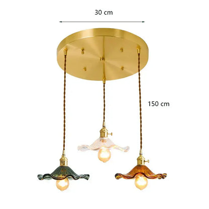 Modern green lotus leaf pendant light for dining room