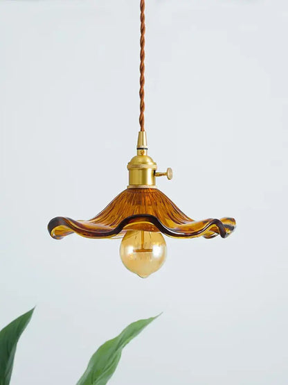 Modern green lotus leaf pendant light for dining room
