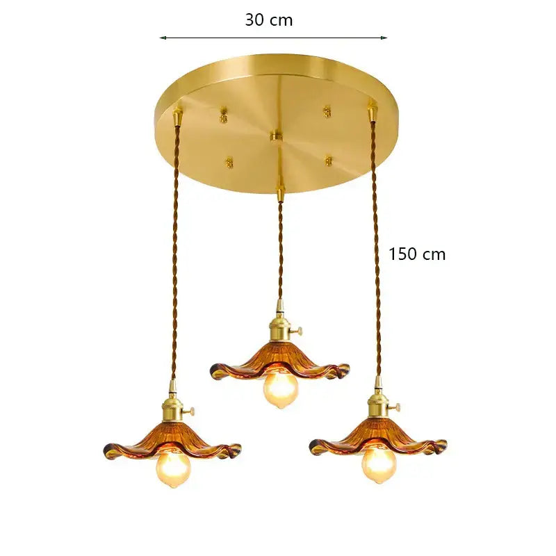 Modern green lotus leaf pendant light for dining room