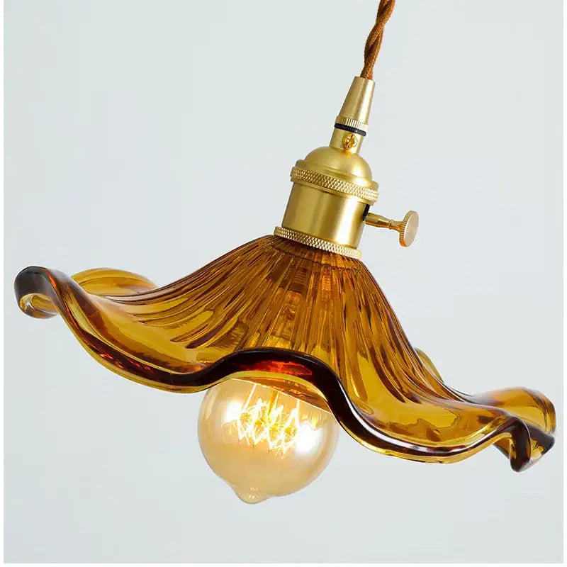 Modern green lotus leaf pendant light for dining room