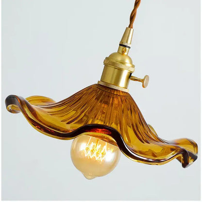 Modern green lotus leaf pendant light for dining room