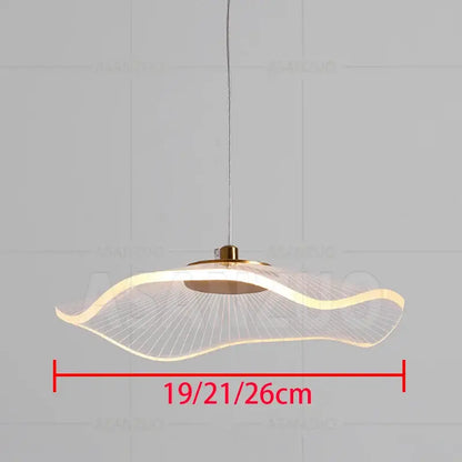 Modern gold lotus leaf single pendant lamp kitchen art decor