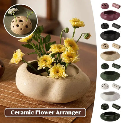Lotus seedpod stone sand incense burner set living room decor