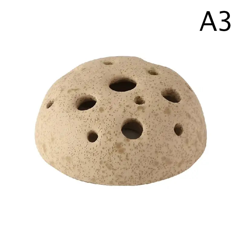 Lotus seedpod stone sand incense burner set living room decor