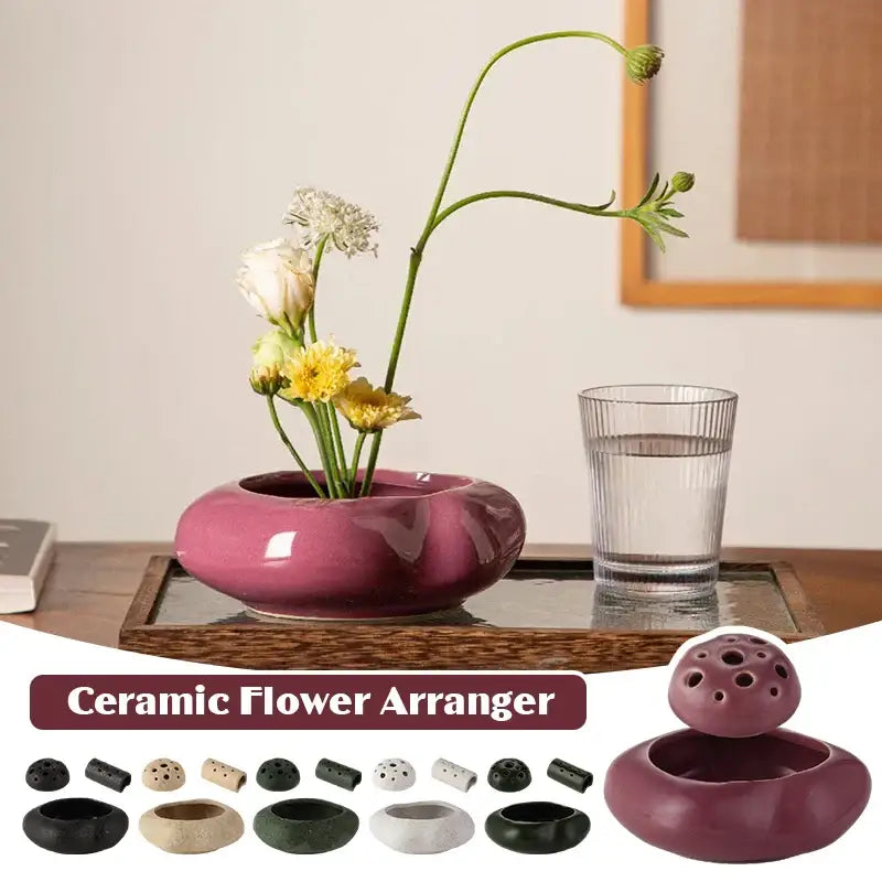 Lotus seedpod stone sand incense burner set living room decor