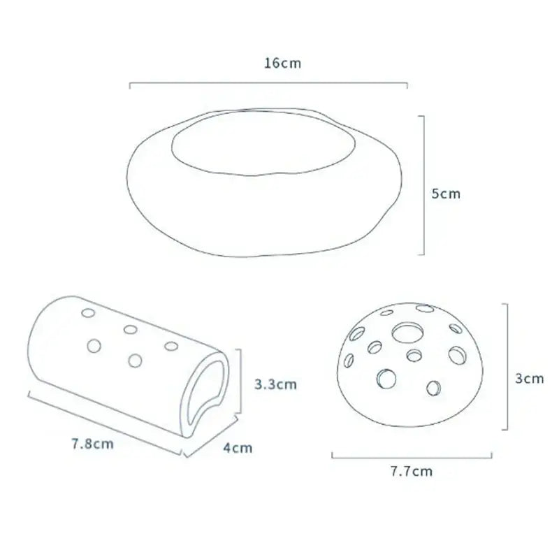 Lotus seedpod stone sand incense burner set living room decor