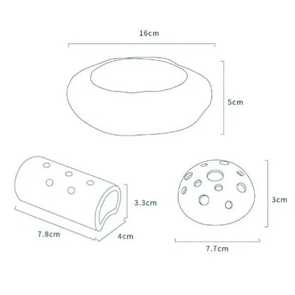 Lotus seedpod stone sand incense burner set living room decor