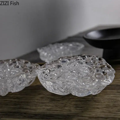 Modern clear glass lotus seedpod resin sculpture living room decor
