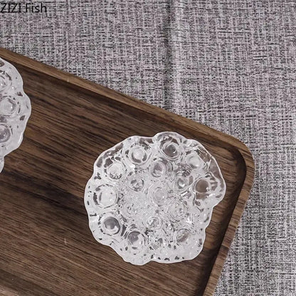 Modern clear glass lotus seedpod resin sculpture living room decor