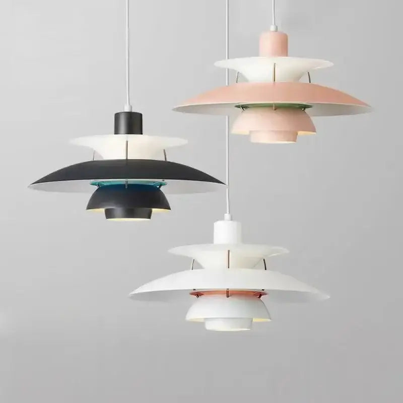 Modern danish layered led pendant light for kitchen and living room