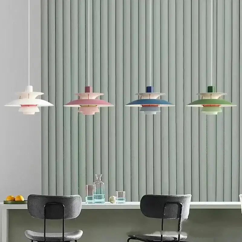 Modern danish layered led pendant light for kitchen and living room