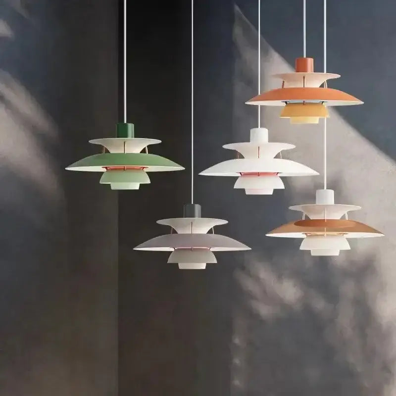 Modern danish layered led pendant light for kitchen and living room