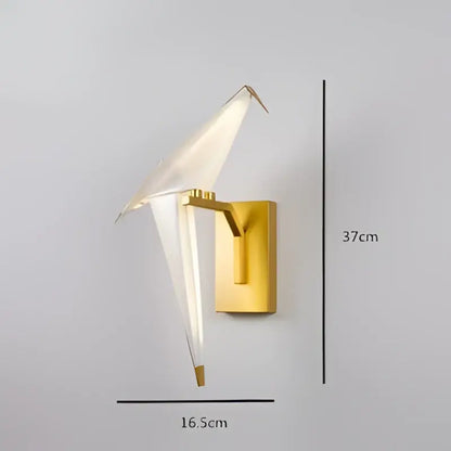 Origami white gold love bird chandelier dining room light