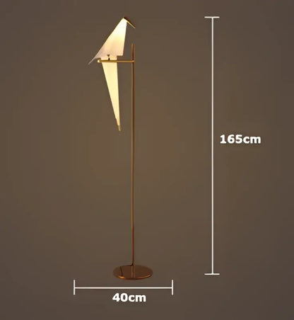 Origami white gold love bird chandelier dining room light