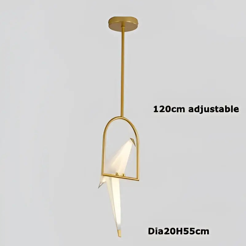 Origami white gold love bird chandelier dining room light