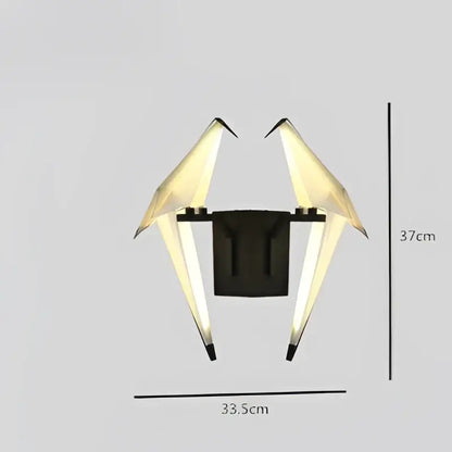 Origami white gold love bird chandelier dining room light