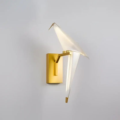 Origami white gold love bird chandelier dining room light