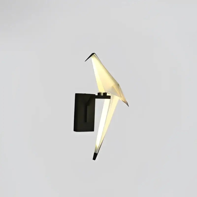 Modern gold origami crane led wall sconce bedroom light