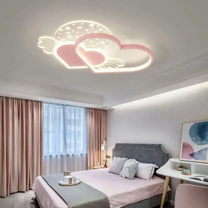 Whimsical blue & white love ceiling lamp bedroom cloud light