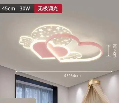 Whimsical blue & white love ceiling lamp bedroom cloud light