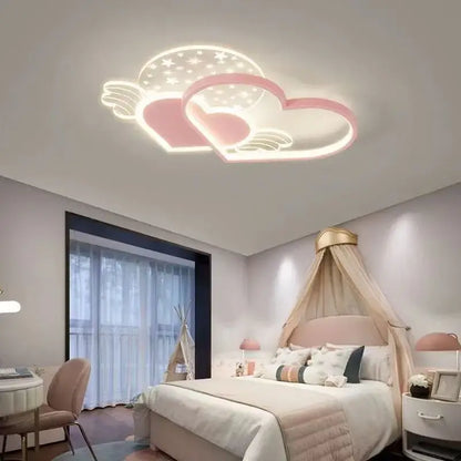 Whimsical blue & white love ceiling lamp bedroom cloud light